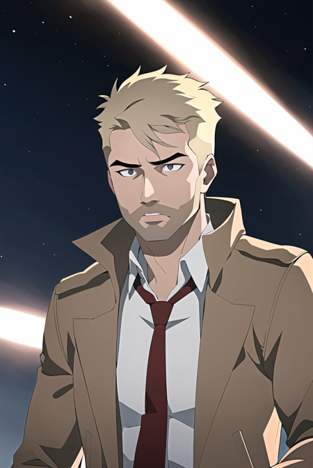 3978524456-3186012542-1boy, male focus, solo, blonde hair, necktie, facial hair, red necktie, shirt, trench coat, coat, white shirt, night, outdoors,.png